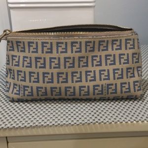Fendi cosmetic case ! Blue logo
